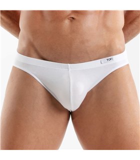 Bikini Slip Weiß – Weicher Cotton-Stretch, Logo-Bund | TOF Paris Bikini Slip Weiß – Weicher Cotton-Stretch, Logo-Bund | TOF Paris