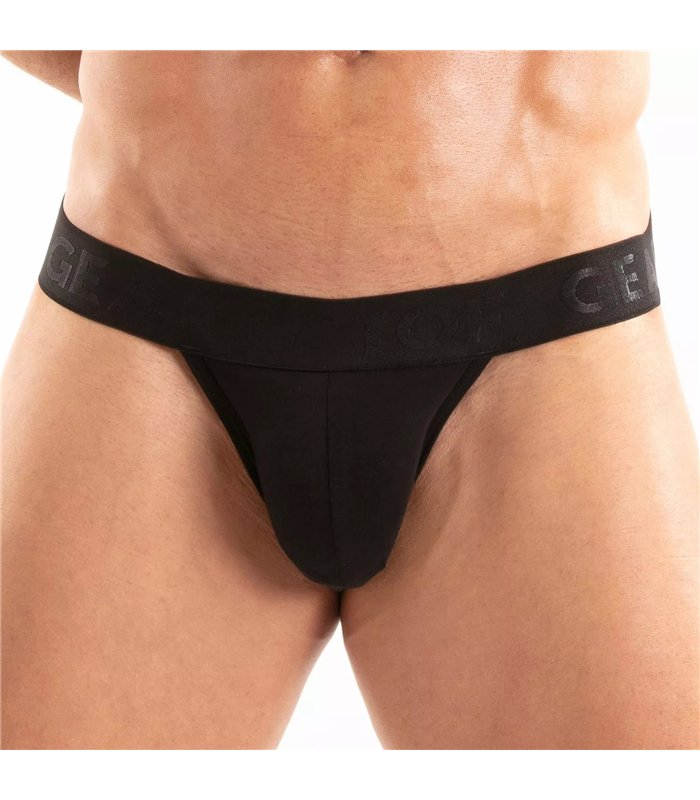 Jockstrap Herren Schwarz – Weicher Baumwollkomfort mit Jacquard-Bund | TOF Paris