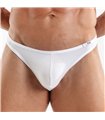 Herren Tanga – Weicher Stretch-Baumwollmix mit Logo-Bund, Weiß | TOF Paris