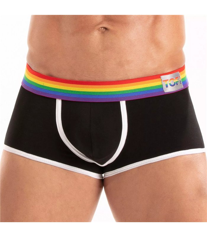 Herren Trunk Pride – Bunter Bund & Ultraweicher Stretchkomfort, Schwarz | TOF Paris
