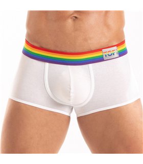 Herren Trunk Pride – bunter Bund, ultraweicher Stretchkomfort Weiß | TOF Paris