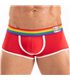 Herren-Trunk Pride Rot – Bunte Bündchen, ultraweich & stretch | TOF Paris