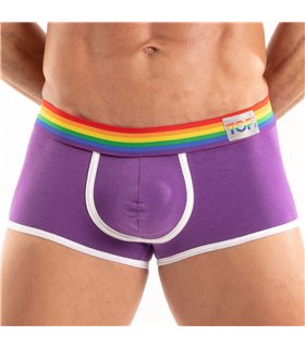 Herren Trunk Pride – Bunte Rainbow Bund, weicher Stretchkomfort, Lila | TOF Paris