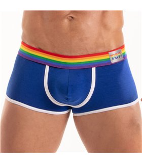 Herren Trunk Pride – Bunter Stretch-Komfort mit Regenbogenbund, Royal Blau | TOF Paris