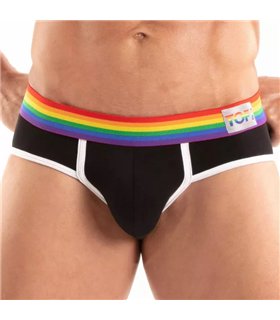 Herren Slips Pride – Bunte Bund, Komfort & Formgebung, Schwarz | TOF Paris