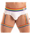 Herren Slips Pride – Bequeme Passform mit buntem Regenbogenbund, Weiß | TOF Paris
