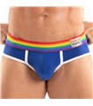 Herren Slips Pride – Bequeme, formbetonte Unterhose mit Regenbogenbund, Royal Blau | TOF Paris