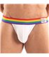 Jockstrap Herren Pride Weiß – Bunter Bund, Perfekter Sitz | TOF Paris