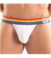 Jockstrap Herren Pride Weiß – Bunter Bund, Perfekter Sitz | TOF Paris