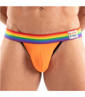 Jockstrap Herren – Sexy Pride-Design mit weichem Stretchstoff, Orange | TOF Paris