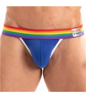 Jockstrap Herren Royal Blau – Bunter Bund, maximaler Komfort | TOF Paris