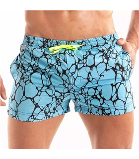 Herren Badeshorts Blau mit Innenslip & seitlichen Taschen | TOF Paris