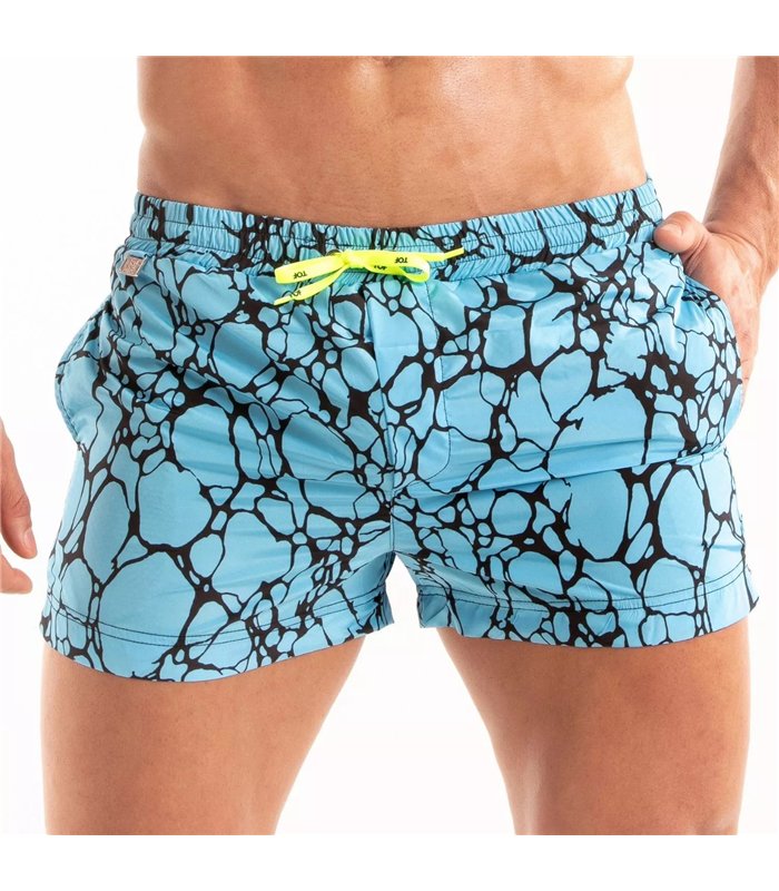 Herren Badeshorts Blau mit Innenslip & seitlichen Taschen | TOF Paris