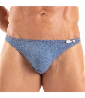 Bade-Thong Denim-Optik – Sexy Schnitt, hoher Tragekomfort, Blau | TOF Paris