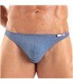 Bade-Thong Denim-Optik – Sexy Schnitt, hoher Tragekomfort, Blau | TOF Paris