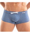 Badeshorts Denim-Optik – schnelltrocknend & UV-beständig, Blau | TOF Paris