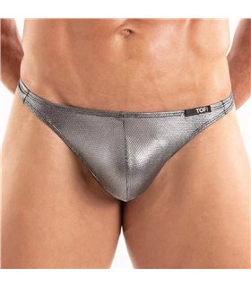 Herren Bade-String Silber – Metallic Glanz & perfekter Sitz | TOF Paris