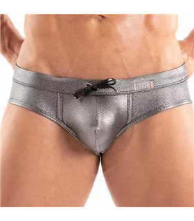 Herren Badehose Silber – Metallic Glanz & Perfekte Passform | TOF Paris