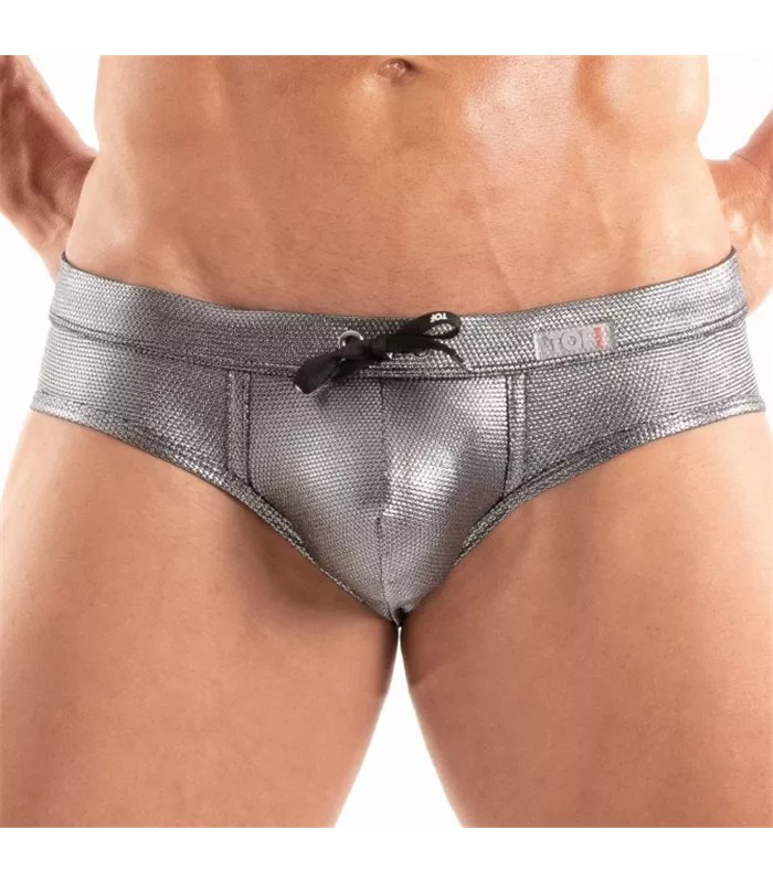 Herren Badehose Silber – Metallic Glanz & Perfekte Passform | TOF Paris
