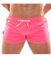 Herren Neon Mini Badeshorts Pink – UV-aktiv & schnell trocknend | TOF Paris