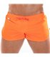 Neon Swim Mini Shorts – UV-aktiv, Leicht & Figurbetont, Orange | TOF Paris