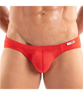 Microfiber Bikini Herren – Atmungsaktiv & Komfortabel, Rot | TOF Paris