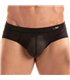 Herren Slips Microfaser Atmungsaktiv Low-Rise Komfort Schwarz | TOF Paris