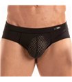 Herren Slips Microfaser Atmungsaktiv Low-Rise Komfort Schwarz | TOF Paris