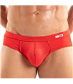 Herren Microfaser Slips – atmungsaktiv, low-rise, rote Eleganz | TOF Paris