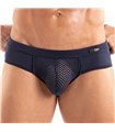 Herren Slips Marineblau – Atmungsaktive Mikrofaser, Low-Rise Komfort | TOF Paris