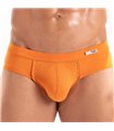 Herren Slips Microfaser, atmungsaktiv & formbetont, Orange | TOF Paris
