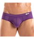 Herren Slip Microfaser Atmungsaktiv mit Komfort-Beutel – Lila | TOF Paris