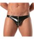 Men’s Bikini mit Front-Reißverschluss – High-Cut & Komfort, Schwarz | TOF Paris