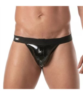 Jockstrap Herren schwarz – elastisch, schnappbar & glänzend | TOF Paris