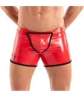 Boxershorts mit Frontöffnung – sexy roter Glanz & praktischem Schnitt | TOF Paris
