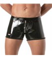 Push-Up Vinyl Boxer mit Reißverschluss – Sexy & Komfortabel, Schwarz | TOF Paris