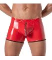 Push-Up Boxer mit Reißverschluss – Sexy, roter Vinyl-Style | TOF Paris