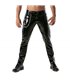Herren Vinylhose Low-Rise mit Stretch & figurformendem Effekt, Schwarz | TOF Paris