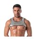 Herren Harness Silber Glitzer mit Reißverschluss & Tasche | TOF Paris