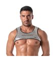 Herren Harness Silber Glitzer mit Reißverschluss & Tasche | TOF Paris
