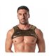 Herren Harness mit Gold-Glitzer & praktischem Reißverschluss-Tasche | TOF Paris