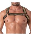 Herren Harness Gold Glitzer – Elastisch, Verstellbar & Komfortabel | TOF Paris