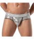 Sexy Herren-Slip Silber mit Glitzereffekt & Komfort-Beutel | TOF Paris