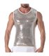 Tank Top Herren Silber Glitzer – Figurbetont & Komfortabel | TOF Paris