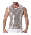 Tank Top Herren Silber Glitzer – Figurbetont & Komfortabel | TOF Paris