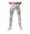 Glitzerhose Herren Silber – Low-Rise, taillierter Schnitt, Komfort | TOF Paris