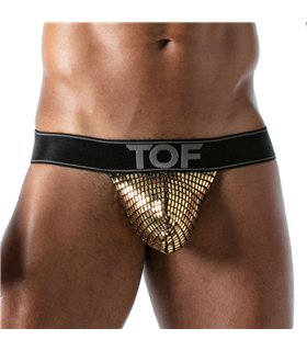 Stringless Thong mit Glitzer-Beutel & Push-up-Effekt - Gold | TOF