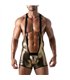 Body Singlet mit Glitzerstoff, elastischen Trägern & Taschen - Gold | TOF