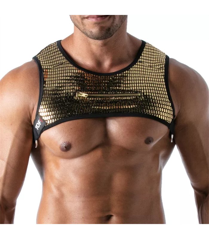 Harness mit Stern und praktischem Reißverschluss-Täschchen - Gold | TOF