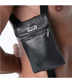 Herren Harness mit 3D Mesh Tasche – elastisch & verstellbar, Silber | TOF Paris
